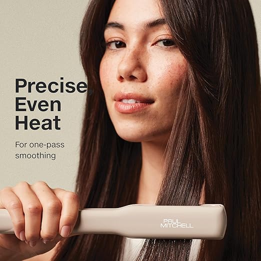 Paul Mitchell Smooth+ Ceramic Flat Iron Adjustable Heat Settings for Smoothing + Straightening