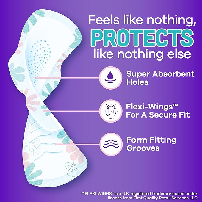 Always Radiant Teen Pads Size 3 Extra Heavy with Wings Unscented60 Count (Pack of 2)