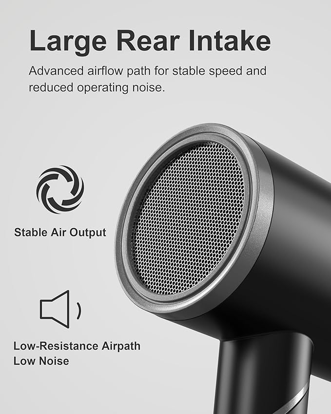 ANNLARY Dual Voltage Travel Hair Dryer with Diffuser &amp Comb 1800W Portable Foldable Blow Dryer Plasma Ionic Hairdryer for Frizz Control &amp Shine Low Noise 110V-120V/220V-240V European Use