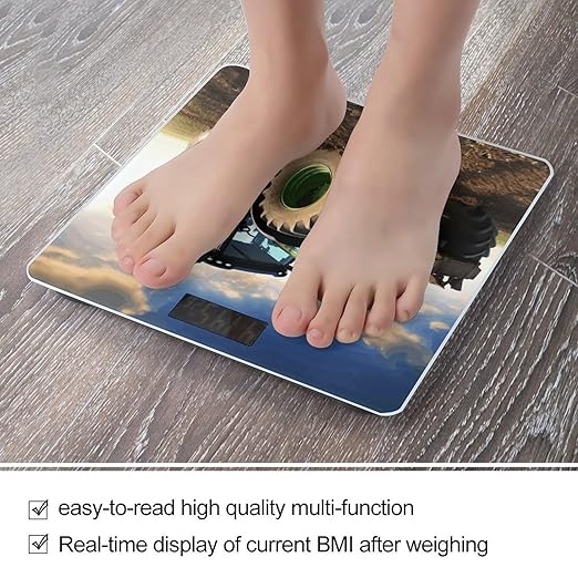 Digital Bathroom Scale for Body Weight Scale with Bright LCD Display High Accuracy Step-On Technology Auto On/Off Farm Tractor Digital Scales 400 Lbs /180kg