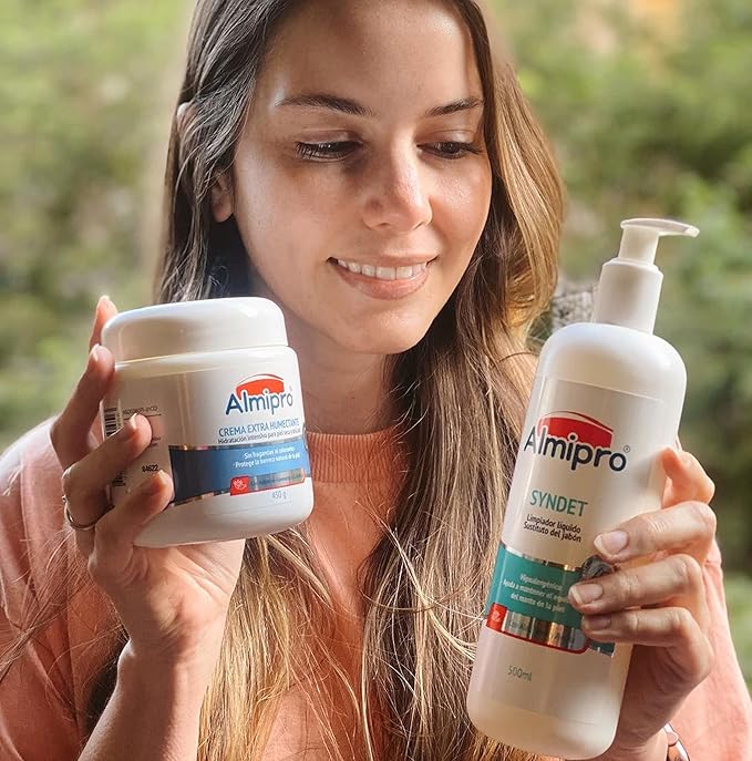 almipro Delicate Sensitive Skin Care Bundle – Extra Moisturizing Cream and Soothing Moisturizing Body Wash for Delicate Skin – Nourish protect and repair Skincare Duo of 15.87 oz. Jar + Bottle 1