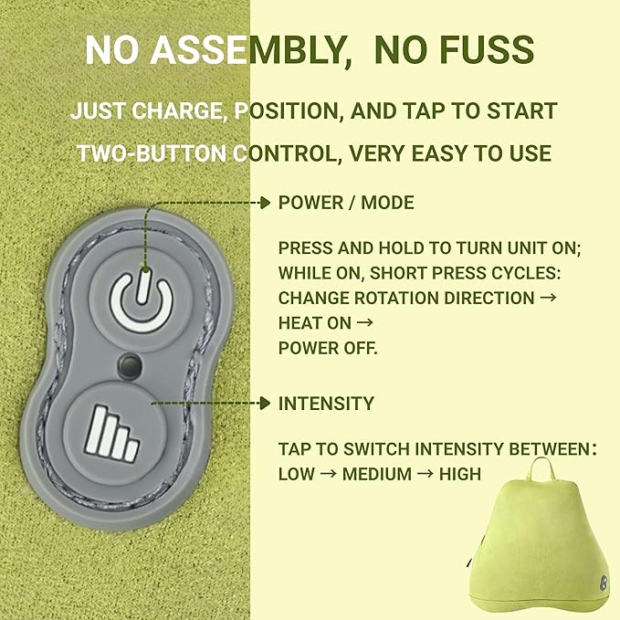 All-in-1 Back Massager for Pain Relief Deep Tissue — Instant Back Pain Relief with Deep Shiatsu Kneading Technology &amp Gentle Heat Cordless Premium Quality &amp Design Gift for Her