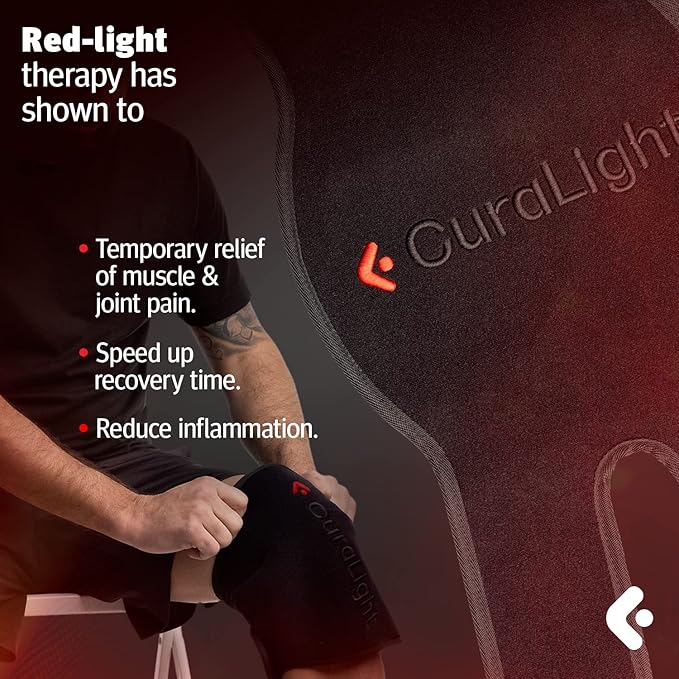 Red Light Therapy for Knee Pain Infrared Light Therapy 660nm &amp 850nm Shoulder and Joint Pain Back Pain Relief Red Light Therapy Pad for Shoulder Pain Wrap Knee Brace Device Rechargeable