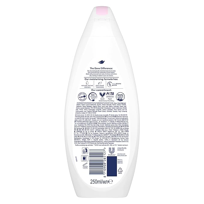 Dove Shower Gel Renewing Peony &amp Rose Scent 250 ml (8.4 Fl Oz) 1 unit - Made in Italy [italian import]