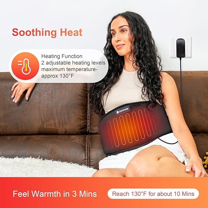 COMFIER Heating Pad &amp Shiatsu Back Massager