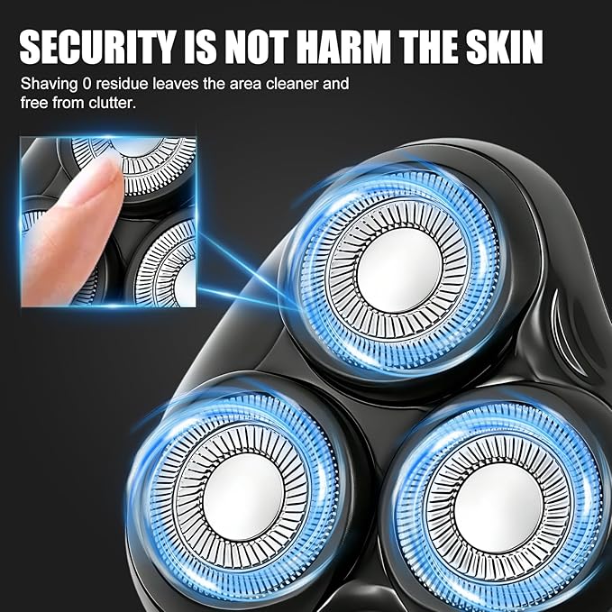 2PACK（Black） Universal Rotary Replacement Shaver HeadCompatible with Remington Shaver Seriesfor R3R4R5R6R7R8SP-3141 and SP-5161 Foils/Blades