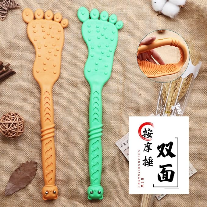 新款脚掌按摩拍经络拍痧板 Extendable Back Scratcher养生经络拍家用捶背器多功能按摩拍痧板 Extendable Back Scratcher HomeOffice Body Electric Massagers