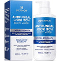 Hermon Antifungal Body Wash for Jock Itch: Tea Tree oil Body Wash for Jock Itch Ringworm Back Acne Athlete's Foot Tinea - Medicated Soap for Men and Women