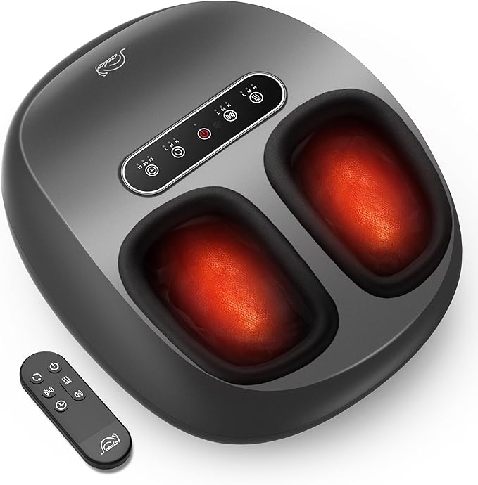 Snailax Larger Size 14 Foot Massager with Heat CompressionRolling Shiatsu Feet Massager for Plantar Fasciitis NeuropathyRemote Control Foot Warmer Under Desk Office Home Use Gifts for Men Women