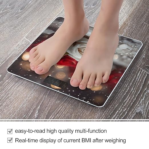 Roses in Background Bathroom Scale for Body Weight Bathroom Weighing Scale with Backlit LCD Display Highly Accurate Measures Weight Up to 180kg