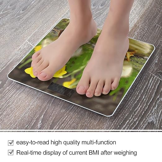 Cute Baby Ducks Weight Scale Digital Electronic Scales Bathroom Scale Larg LCD Backlight Display High Precision MeasurementsTempered Glass