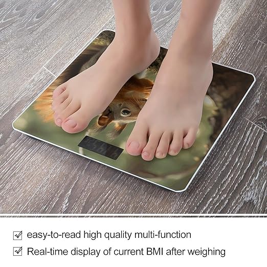 Wildlife Forest Squirrel Smart Scale for Body Weight Accurate Bathroom Scale with LED Display Digital Weight Scales Weighing Machine High Precision Scales for Bath Home