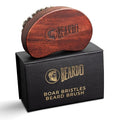 Beardo Boar Bristle Beard Brush For Men | Travel Friendly Pack with Cover | Made from Natural Boar Bristles and Sheesham Wood to shape the beard and simulate hair follicles to boost growth