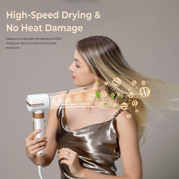 7 in ONE Hair Dryer Brush Powerful Blow Dryer Brush with Air Curler for Hair Brush Blow Dryer with Diffuser Ionic Hot Air Brush Fast Dry Volumize Curls Straight Hair Styling Tools 100-120V