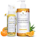 Tree to Tub Botanical Feminine Wash &amp Moisturizing Body Wash Bundle – Gentle Daily Cleansers with Soapberry Rose Water Persimmon Aloe &amp Shea Butter for Delicate Skin and Intimate Care