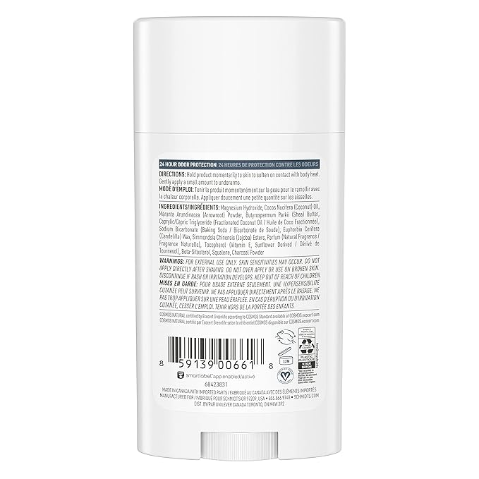 Schmidt's Aluminum Free Natural Deodorant Charcoal &amp Magnesium 2 Count For Women and Men with 24 Hour Odor Protection &amp Aluminum Free Natural Deodorant