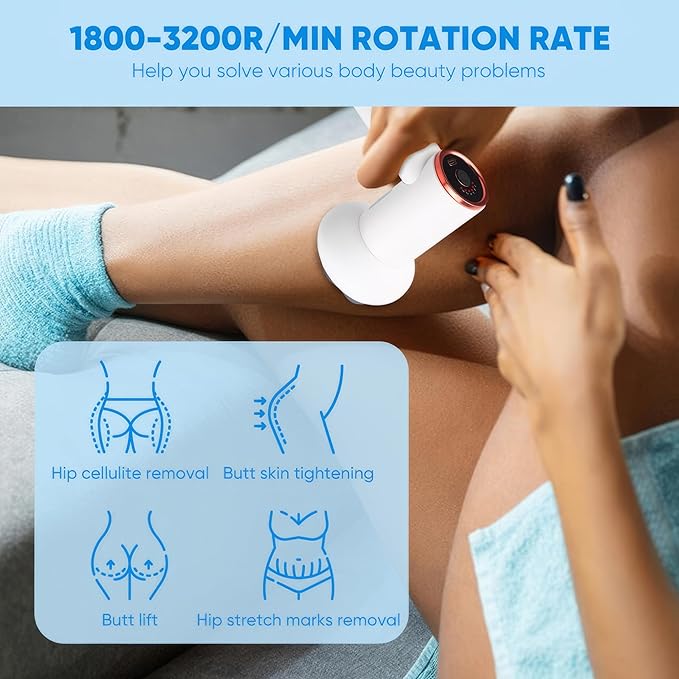 Powerful Deep Tissue Massager: 5-in-1 Wireless Body Sculpting Machine Fat Remover for Abdomen Waist Arms HIPS and Legs