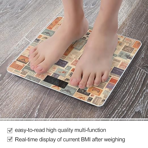 Postal Stationery Weight Scale Large Bathroom Scales Digital Weight with Bright LED Display Non Slip Automatic Weighing Scale Fashion Weighing Machine for Body