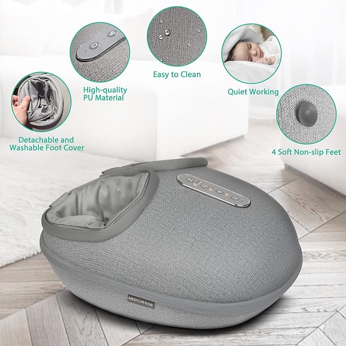 Medcursor Foot Massager Machine Neck and Shoulder Massager with Heat