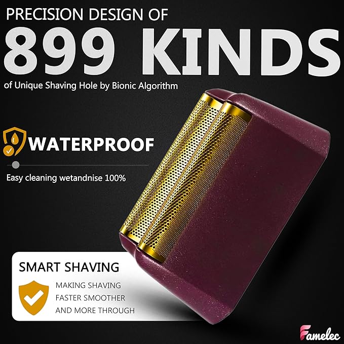 for Wahl Shaver Foil Replacement Professional 5 Star Series Finale Shaver Fit for Wahl Super Close Replacement Foil 7031-100 7043-100 Razor Foil for Wahl Electric Razor (4 Pack)