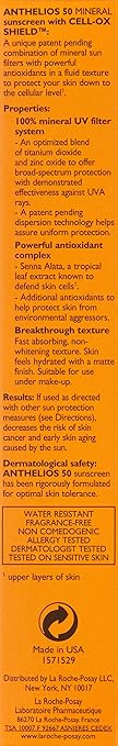 La Roche-Posay Anthelios Sunscreen SPF 40 Ultra-Light Fluid Broad Spectrum SPF 40 Face Sunscreen with Titanium Dioxide Mineral Lightweight &amp Fast-Absorbing Oil-Free Matte Finish