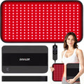 SAVILER® 24’’ x 13.8’’ Large Red Light Therapy Pad for Body 260 LEDs Light Therapy Mat with Timer 32W Near Infrared Light Therapy Wrap for Back Shoulder Joint Muscle Pain Relief