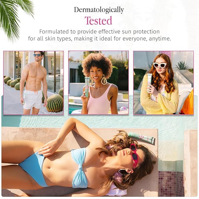PoolBar SPF 50 Hydrating Mineral Body Sunscreen Cream for Women and Men Skin Care - Coconut Vanilla Scent Sun Care Vegan and Water Resistant Broad Spectrum Sunscreen 130 ml (4.3 Fl. Oz) (Pack of 3)