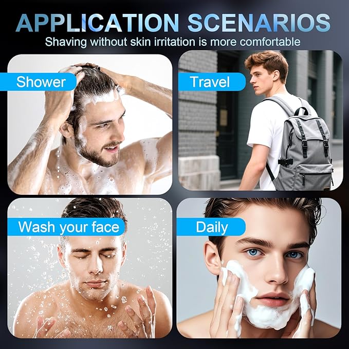 Snapbuy Electric Razor for Men 2026 New Electric Shavers Snapbuy RazorIpx7 Waterproof4D Floating Head Rotary Shaverwith LCD Display &amp Quiet Motor (Blue)