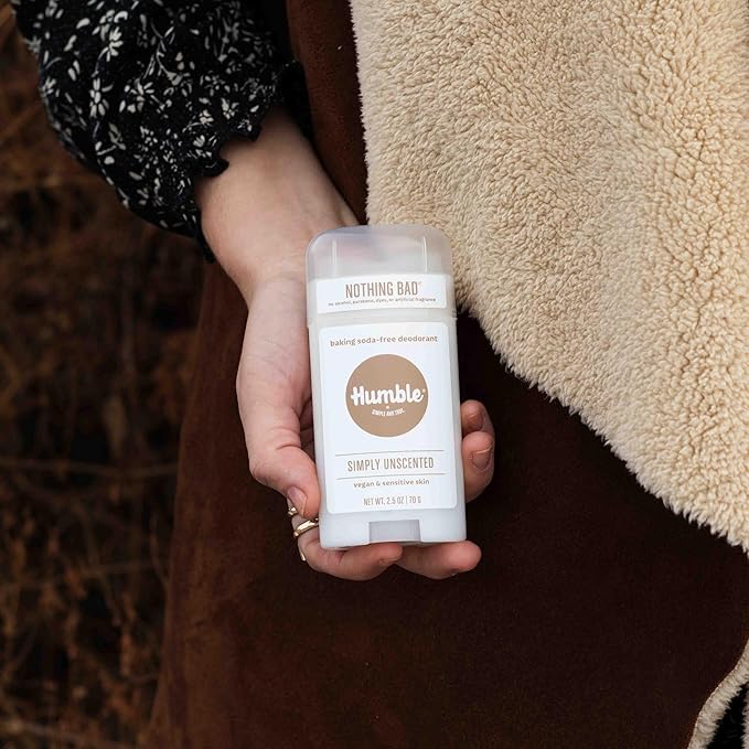 HUMBLE BRANDS Aluminum-Free Deodorant Vegan and Cruelty- free Formulated for Sensitive Skin Simple &amp Sensitive Vegan Lavender Vegan Rose Vegan Unscented) Pack of 3