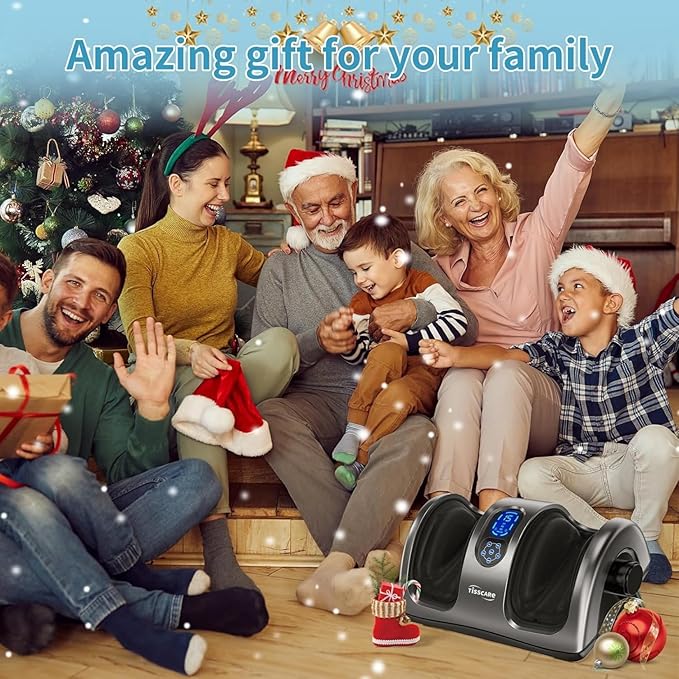 TISSCARE Shiatsu Foot Massager with Heat FSA Eligible HSA Foot Massager for Plantar Fasciitis Neuropathy Circulation and Pain Relief Massage Feet at Home/Office Gift for Men and Women