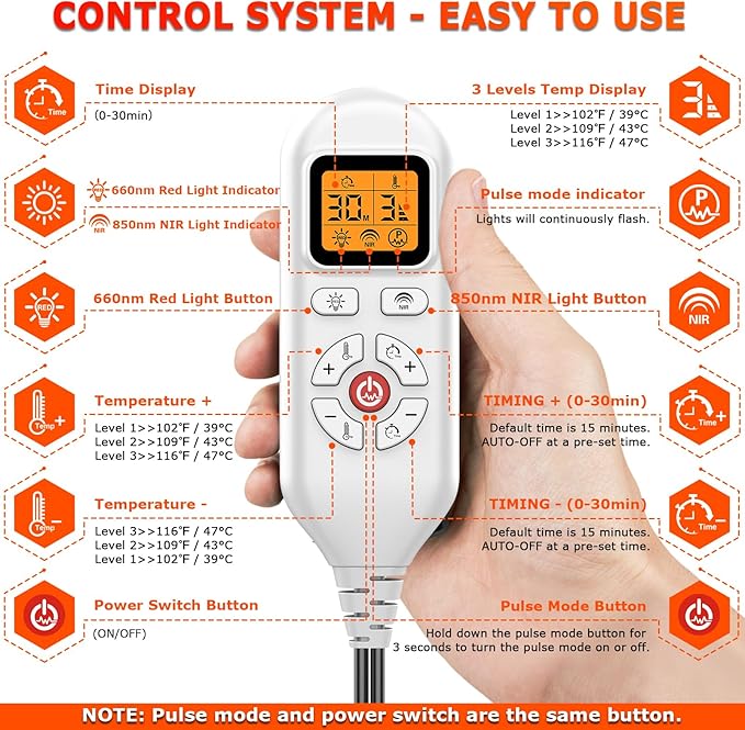 LED Red Light Therapy for Feet &amp Body CAMECO 640nm &amp 660nm &amp 880nm Infrared Light Therapy Belt for Foot Pain &amp Neuropathy Wearable Foot Therapy Wrap Timer 3 Temperature Setting