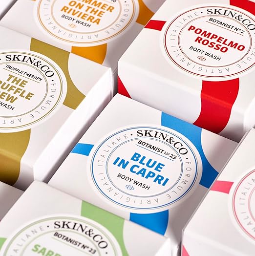 SKIN&ampCO Summer On The Riviera Body Wash 8.4 FL OZ | All-Natural Italian Cleanser for Women &amp Men | Refreshing Scent Gentle &amp Hydrating Formula | Made in Italy | Vegan &amp Cruelty-Free