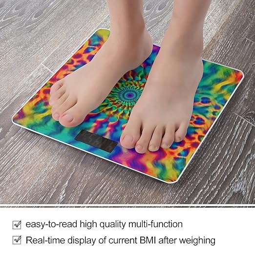 Color Tie-dye Scale for Body Weight Smart Scales Digital Bathroom Scale High Precision Weighing Scales with Large Display Weighing Machine for People