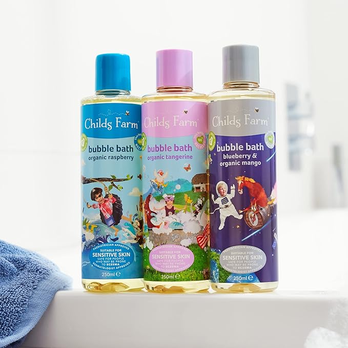 Childs Farm - Children's Bubble Bath Gently Cleanses Sensitive Skin Organic Raspberry 250ml