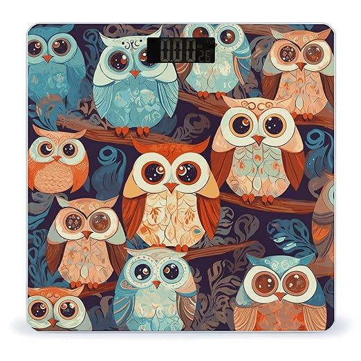 Anime Owl_77921330 Bathroom ScaleHighly Accurate Digital Weighing Machine for People Bright LED Display Weight Scale for The Aldult Home Use