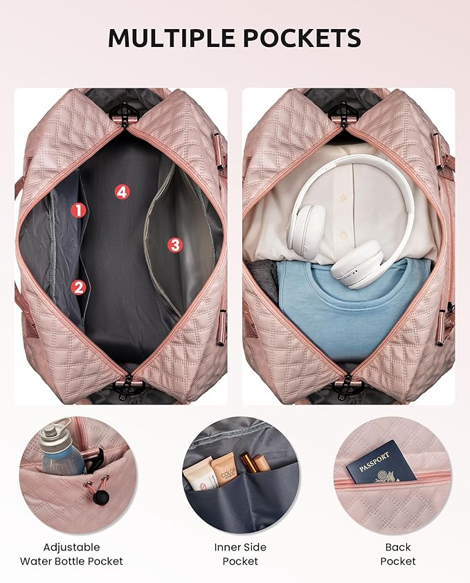 Birthday Gifts-for Women-Initial Duffle Bag with Shoe Compartment Personalized Weekender Bag Monogram Overnight Bag Letter Travel Bag with Makeup BagFriend Wife Birthday Gift (Letter C)