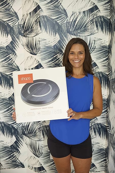 Shapa Numberless Smart Weight Loss Scale - Smart Scale for Weight Loss Patented 5-Color Feedback System Body Composition &amp Health Monitor Bluetooth App Stressless Approach to a Lifetime of Prog