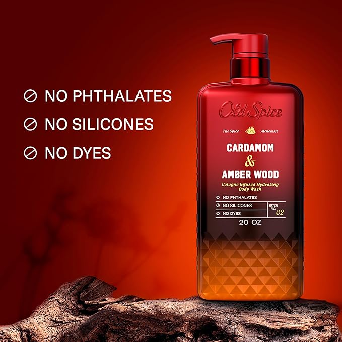 Old Spice Alchemist Collection Body Wash + Aluminum Free Deodorant Bundle for Men Cardamom + Amber Wood Scent 24/7 Cologne Infused Scent No Trade Off Formula 20 oz &amp 3 oz (Pack of 2)