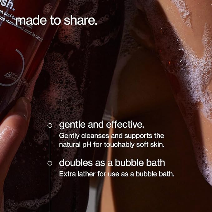 Maude Wash - pH Balanced Moisturizing Body Wash - Sandalwood &amp Eucalyptus Body Soap &amp Bubble Bath - With Smoothing Niacinamide &amp Aloe - Gentle Everyday Shower Gel &amp Relaxing Bath Soap