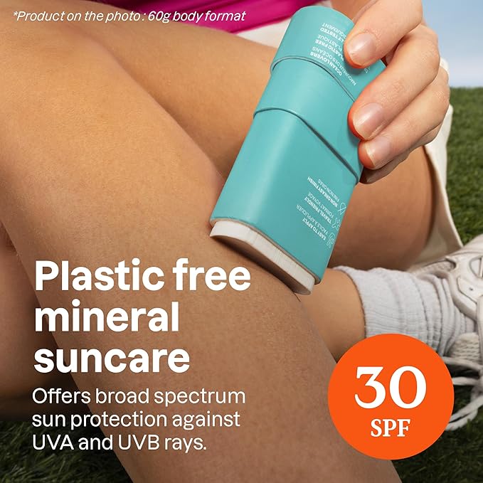 ATTITUDE Mineral Sunscreen Stick with Zinc Oxide SPF 30 EWG Verified Plastic-Free Broad Spectrum UVA/UVB Protection Dermatologically Tested Vegan Unscented 2.1 Ounces