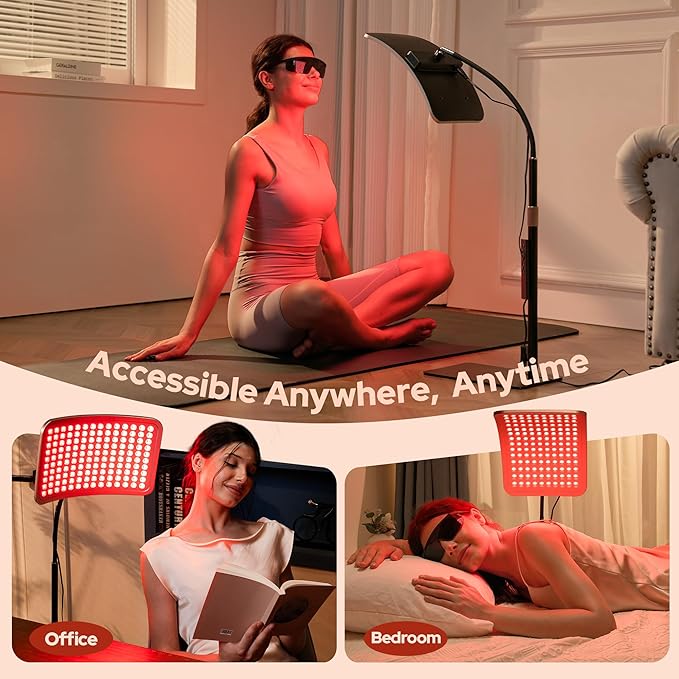 Red Light Therapy for Body and Face Infrared Red Light Therapy Lamp with Stable Stand 660nm and 850nm Infrared Pannel with Remote