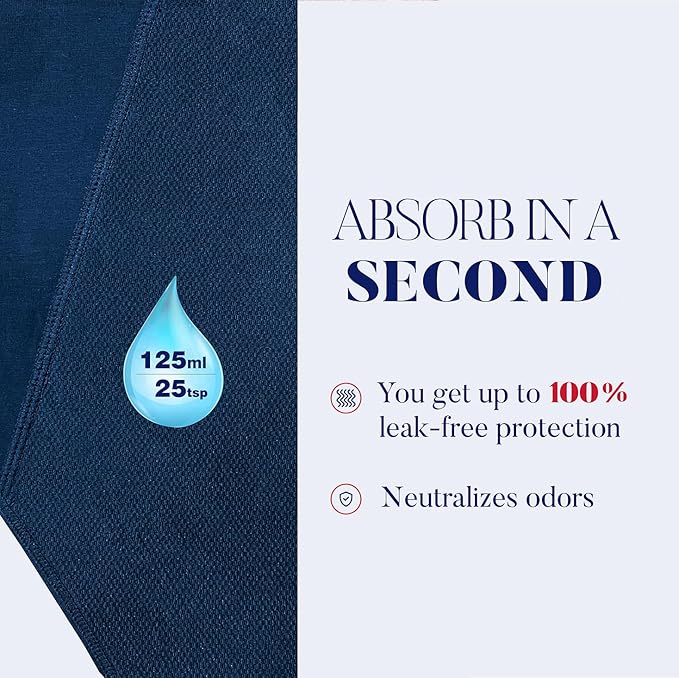 Super Absorbency Incontinence Underwear for Women Mid Rise Overnight Urine Leak Proof Postpartum Panties 3 Pack