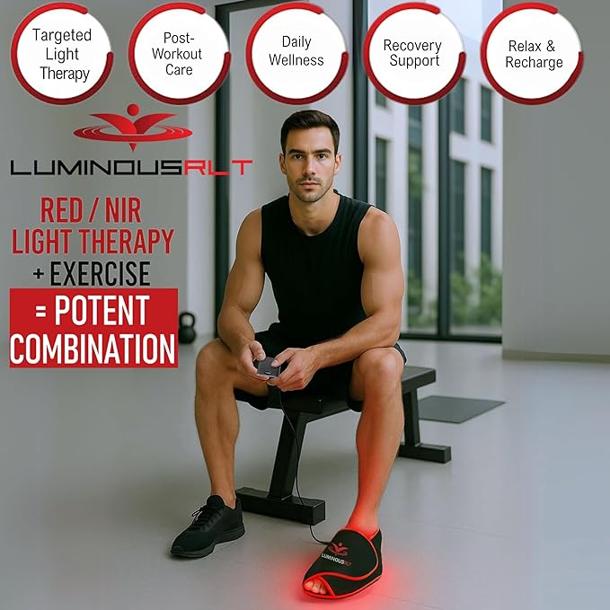 Red Light Therapy Foot Wrap for Pain &amp Muscle Recovery – Infrared Light Therapy Device for Feet &amp Ankles – Supports Circulation Swelling Relief &amp Relaxation