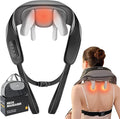 Neck Massager for Pain Relief Deep Tissue Shiatsu Neck and Back Massager With Heat Electric Massage Pillow for Shoulder Leg Body Muscle Pain Relief Gifts For Women Men Mom Dad (Black【with bag】)