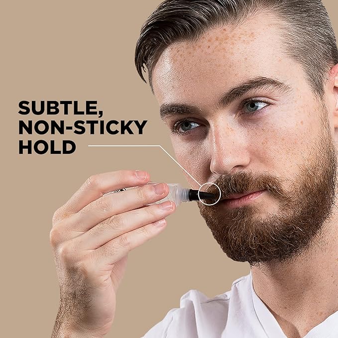 Stryx Mens Brow &amp Beard Gel Comb -Made in USA Beard Care good for Eyebrows with Brush Applicator - Moisturizing Aloe Vera Bamboo &amp Cucumber Extracts for Subtle &amp Non-Sticky Hold