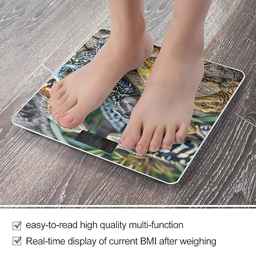 Different Types of Lizard Scale for Body Weight Highly Accurate Digital Bathroom Body Scale Digital Bathroom Scales for People Anti-Slip Large LCD Display Smart Scales