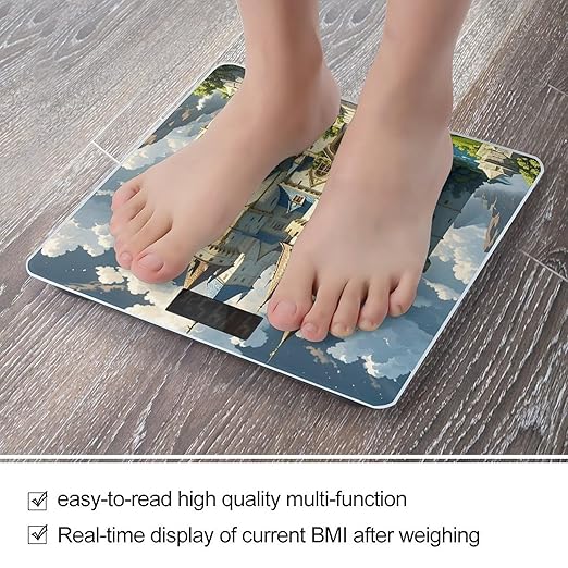 Fairytale Castle Scale for Body Weight Smart Scales Digital Bathroom Scale High Precision Weighing Scales with Large Display Weighing Machine for People