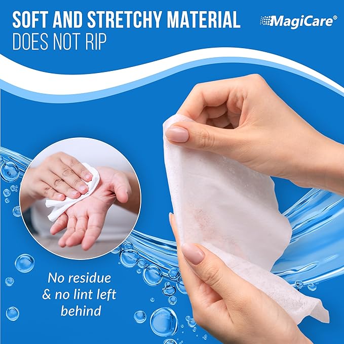 MagiCare Bulk 75% Large Alcohol Wipes (40-80ct Packs) - Alcohol Hand Sanitizer Wipes Premium - Unscented Hand Wipe Sanitizing Wipe - Travel Home Classroom - 40 Soft Packs 3200pcs (Case)