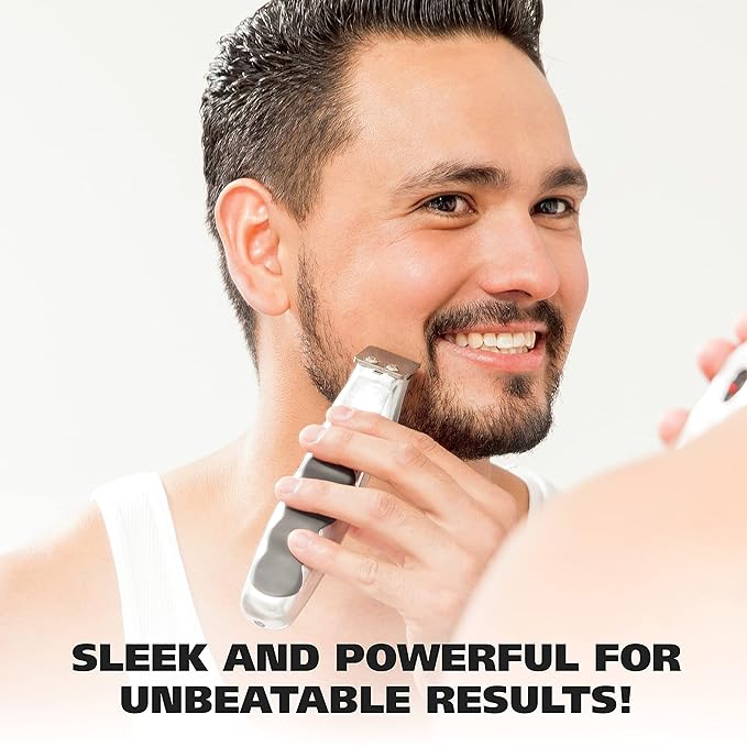 Wahl Groomsman Rechargeable Beard Trimmer kit for MustachesNose Hairand Light Detailing and Grooming with Bonus Wet/Dry Battery Nose Trimmer – Model 5622v(Pack of 10)