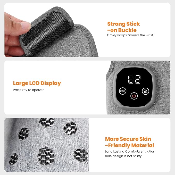 YAZHI Foot Massager 2-in-1 Warming Wrap – Relax &amp Renew Foot &amp Ankle Massager with 3 Modes &amp 4 Heat Levels Portable for Home or Travel 2pack